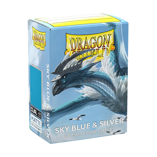Dragon Shield: Standard 100ct Sleeves - Sky Blue & Silver (Dual Matte)