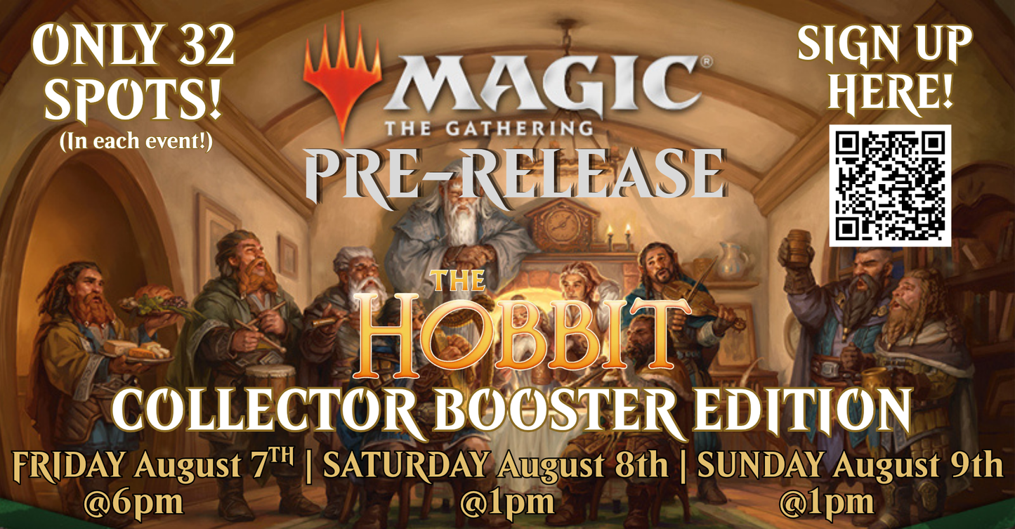 MTG x The Hobbit SUNDAY Prerelease Ticket (COLLECTOR BOOSTERS IN PRIZE POOL!)(August 9th, 2026)