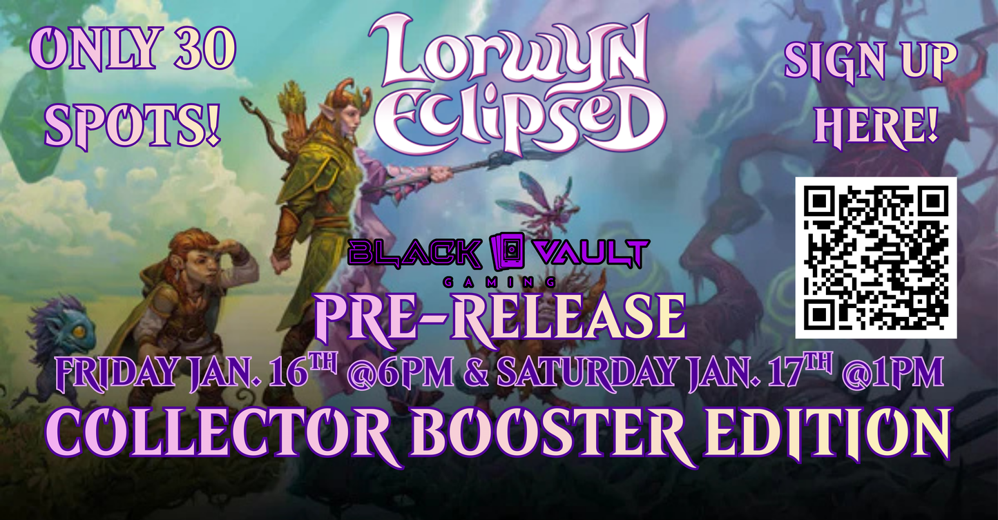 MTG Lorwyn Eclipsed Prerelease Ticket (COLLECTOR BOOSTERS IN PRIZE POOL!)(Jan. 17th, 2026)