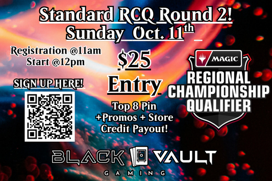 Standard RCQ @ Black Vault Gaming! Pins + Promo + Prizing! (Sunday Oct. 11th!)