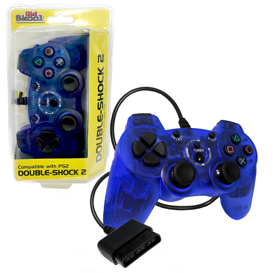 Playstation Double-Shock Controller: Blue (Old Skool)