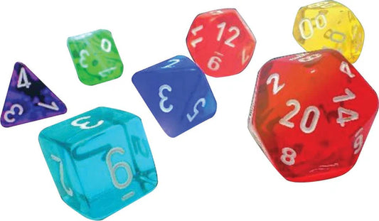Polyhedral 7-Die Set: Prism Translucent