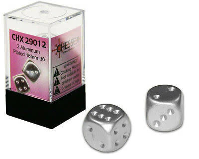 16mm D6 Aluminum Plated Dice