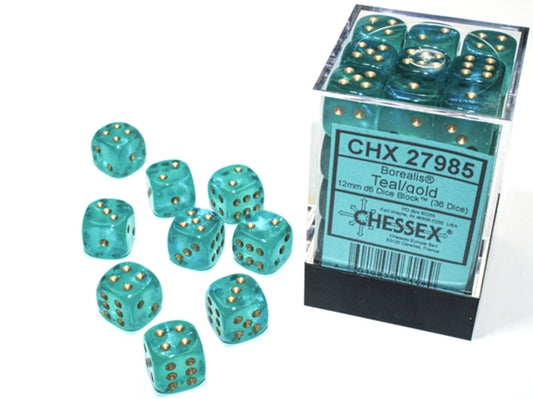 12mm D6 Dice Block: Borealis